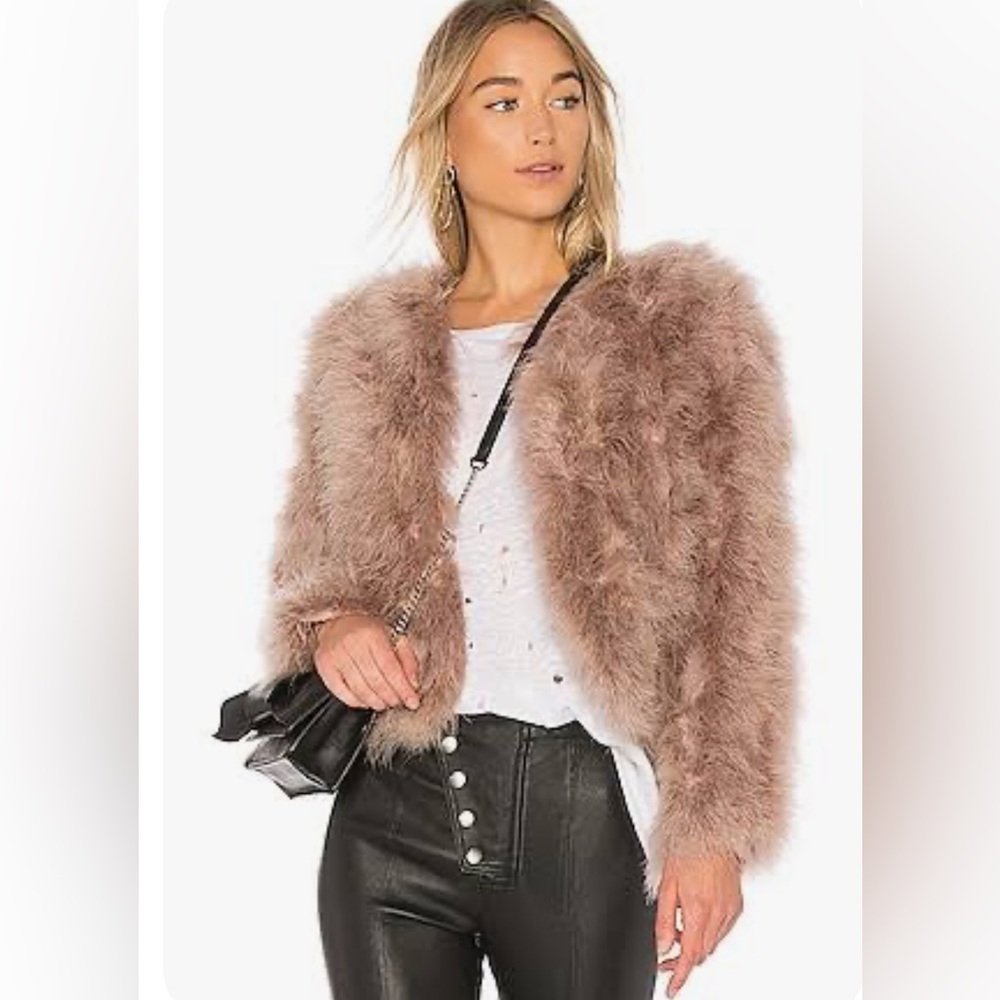 NWT Bubishluxe Lara Feather Jacket in Lilac